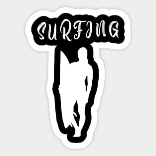 surfing girl Sticker